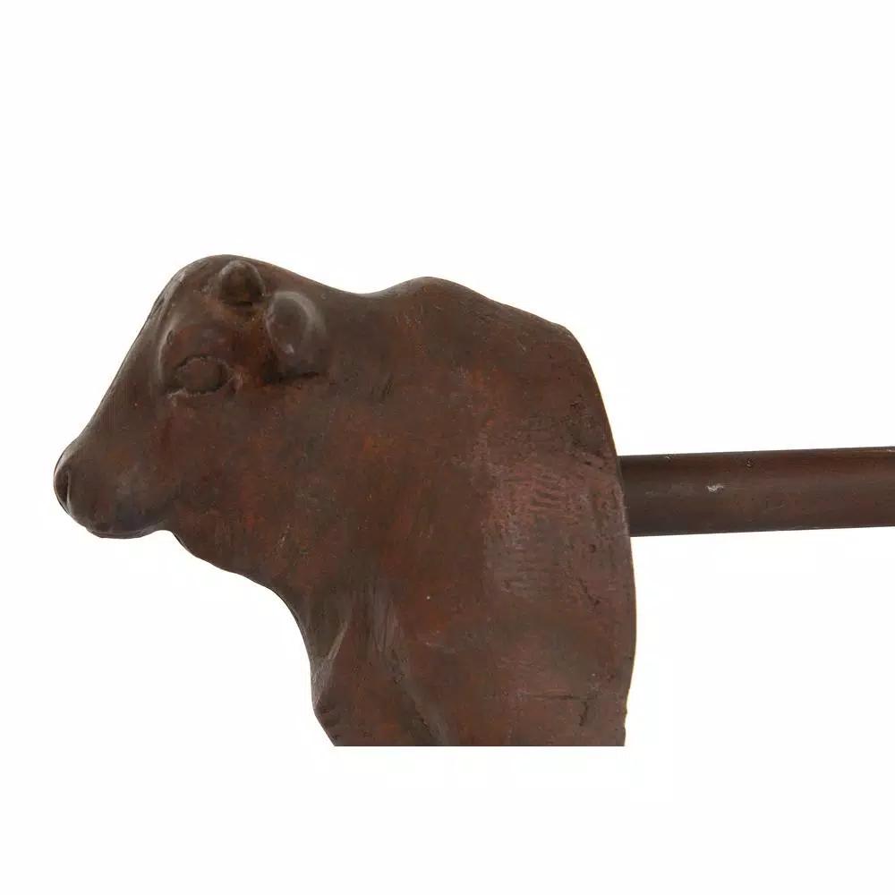 3R Studios Brown Cow Shaped Freestanding Paper Towel Holder - Farmhouse Style Resin