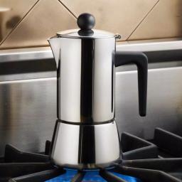 BonJour Coffee & Tea 4-Cup Stainless Steel Stovetop Espresso Maker thumbnail 5