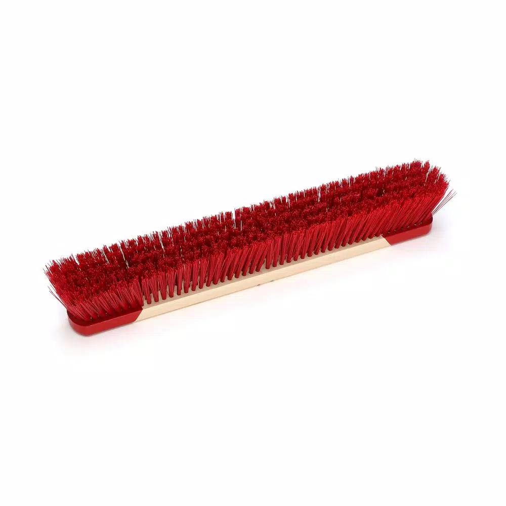 Harper 24 in. Outdoor Push Broom with 60 in. Lacquered Hardwood Handle