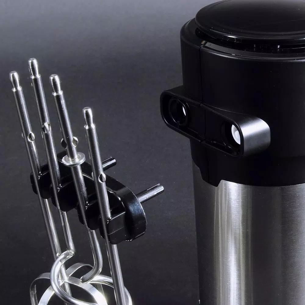 Total Chef 250-Watt 6-Speed Hand Mixer with Turbo Boost, Black/Silver