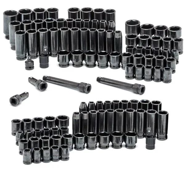 Husky 108-Piece 3/8 in. and 1/2 in. Drive Master Impact Socket Set