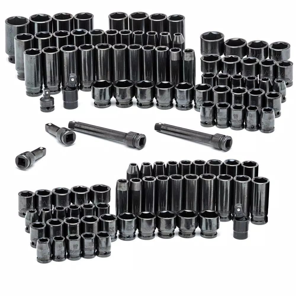 Husky 108-Piece 3/8 in. and 1/2 in. Drive Master Impact Socket Set