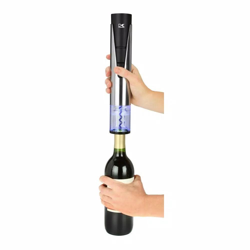 KALORIK 2-in-1 Electric Wine Opener and Vacuum Preserver Set with Charging Base