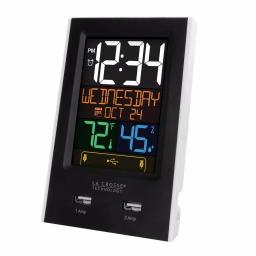 La Crosse Technology Digital Desktop Alarm Clock with Dual USB Charging Ports, Nap Timer, and Temperature/Humidity Display thumbnail 6