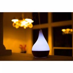 X Brand Canary Glass and Bamboo Ultrasonic Aroma Diffuser with LED Lights thumbnail 3