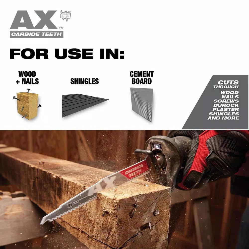 Milwaukee Hole Dozer 9-Piece Bi-Metal Hole Saw Set with AX Carbide Reciprocating Saw Blade