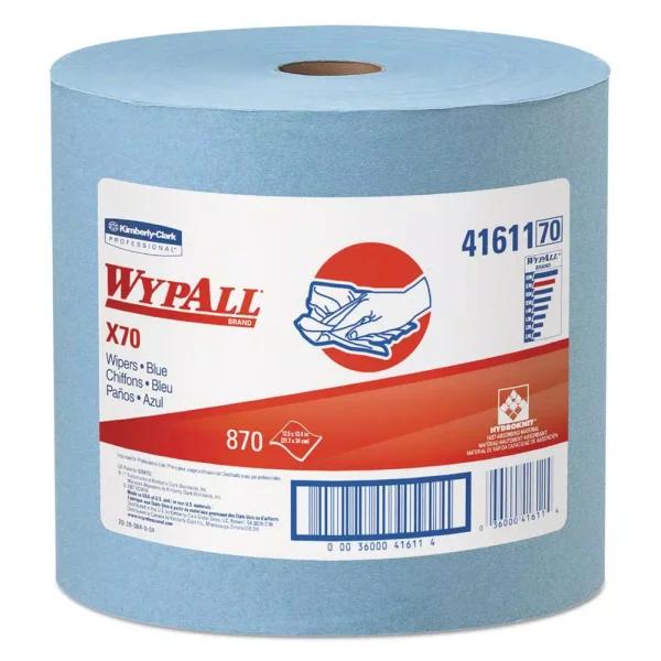 WypAll X70 Jumbo Roll Wipers, Blue, 870/Roll