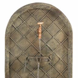 Sunnydaze Decor Messina Resin Florentine Stone Solar Outdoor Wall Fountain thumbnail 2