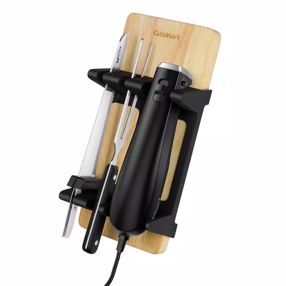 Cuisinart 10.5 in. Electric Knife Set with Bamboo Cutting Board and Carving Fork