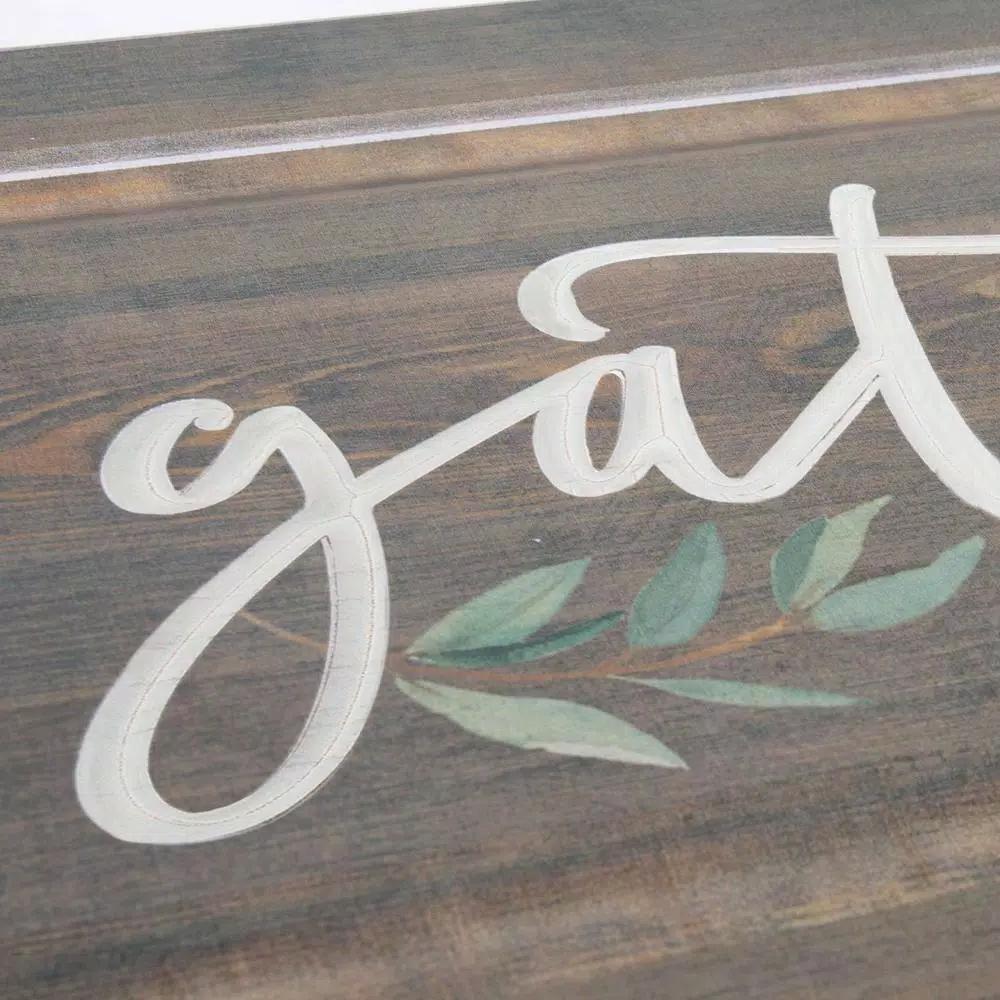P Graham Dunn Gather Together Wood Wall Decor - Rustic Grey Inspirational Carved Wall Art