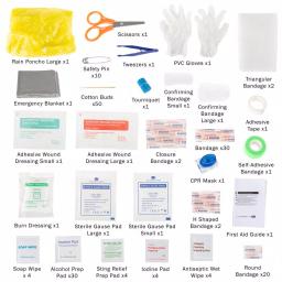 Wakeman Outdoors 180-Piece Outdoor First Aid Kit for Backpacking, Camping, and Hiking thumbnail 2