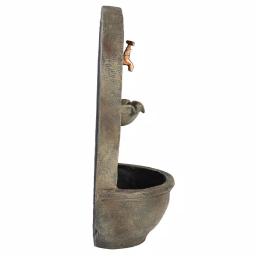 Sunnydaze Decor Messina Resin Florentine Stone Solar Outdoor Wall Fountain thumbnail 4