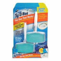 Ty-D-Bol 1 That Works Spring Clean Fragrance Toilet Bowl Cleaning Gel Rim Hangers, 6-Pack thumbnail 1