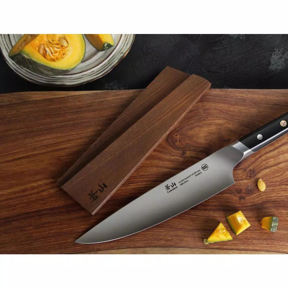Cangshan Solid Carbonized Ash Wood Magnetic Knife Sheath for 8 in. Chef's Knife