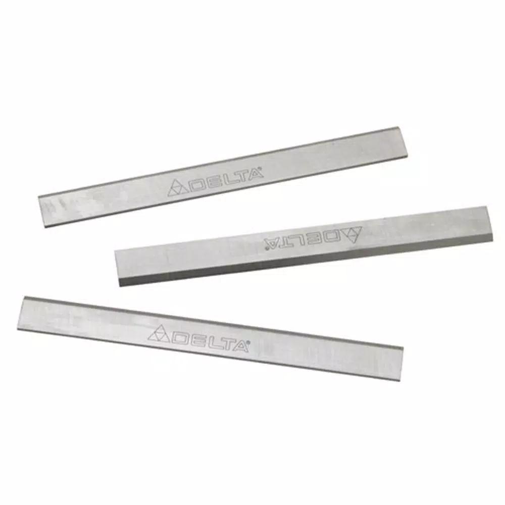 Delta 6 in. Industrial Jointer Knives, High Speed Steel Replacement Blades, 3-Pack