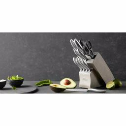 Chicago Cutlery Clybourn 12-Piece German Stainless Steel Knife Set with Grey Wood Block thumbnail 6