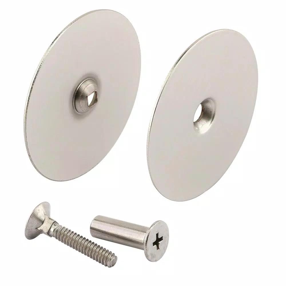 Prime-Line Satin Nickel Door Hole Cover Plate, 2-5/8 in. Diameter, Heavy Duty Steel