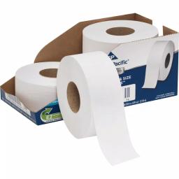 Scotts JRT 1-Ply White Jumbo Roll Commercial Toilet Paper, 12 Rolls Per Carton thumbnail 1