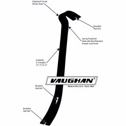 Vaughan 15 in. Flat Bar Pry Bar, 4-Pack thumbnail 8