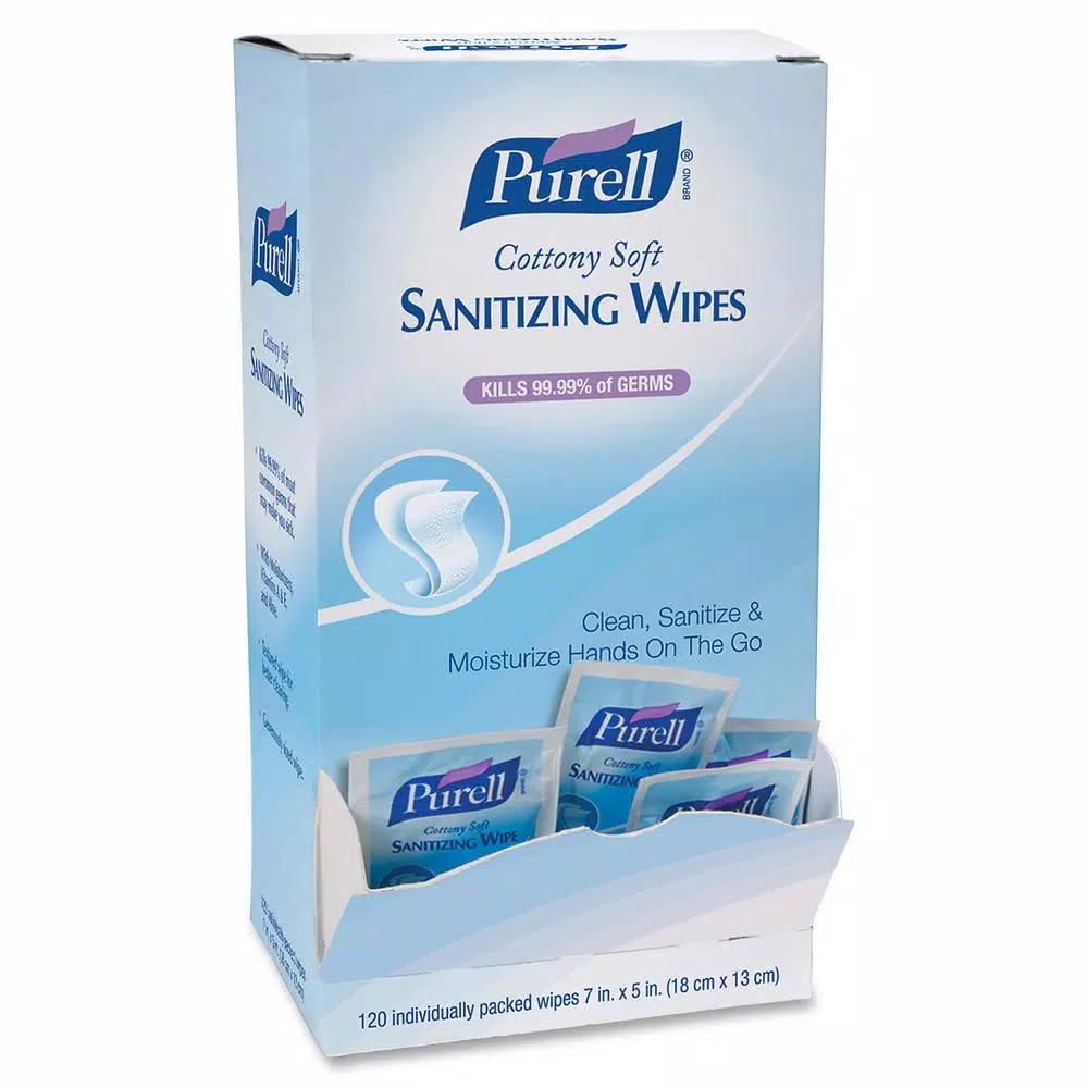 PURELL Cottony Soft Sanitizing Cleaning Wipes, 120-Count