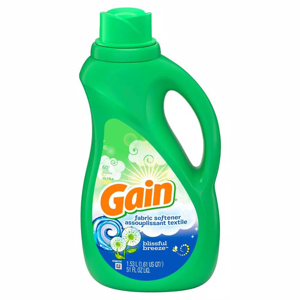 Gain Blissful Breeze Liquid Fabric Softener, 51 oz (60 Loads)