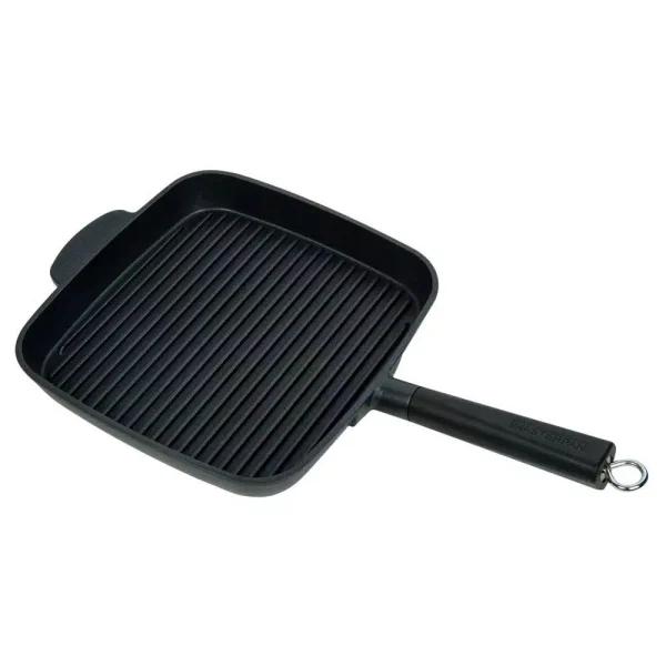 MasterPan Sectional Series 11 in. Cast Aluminum Nonstick Grill Pan, Black