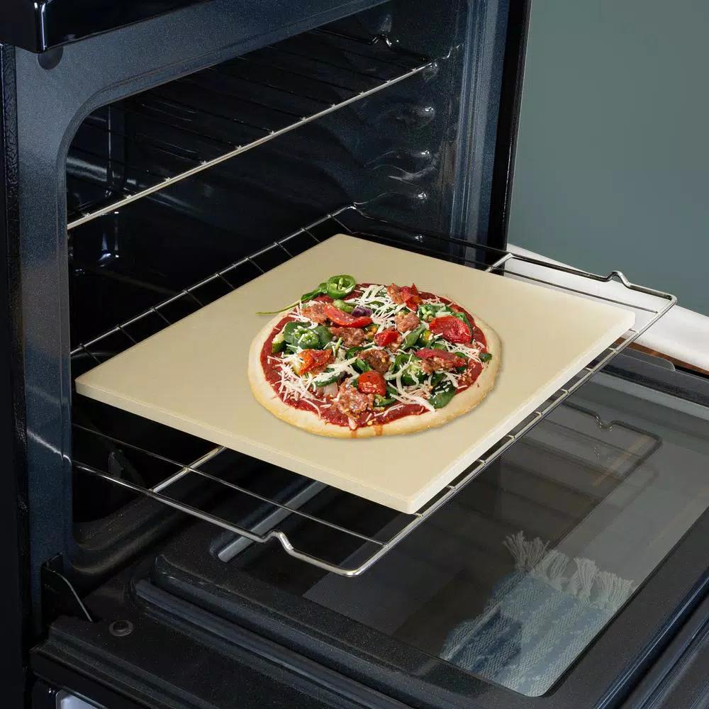 Honey-Can-Do Rectangle Cordierite Pizza Stone - Heat Core for Even Baking