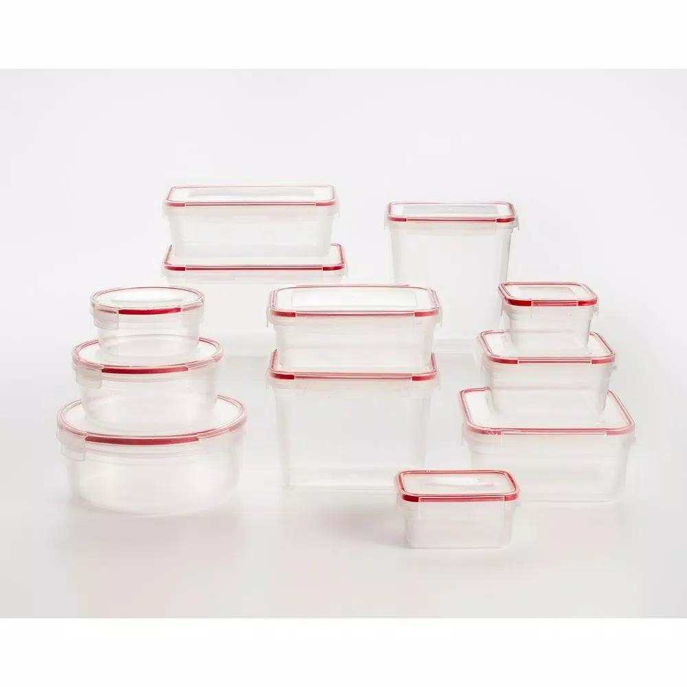 Cook Pro 24-Piece Lock and Seal Food Storage Container Set with Airtight Lids