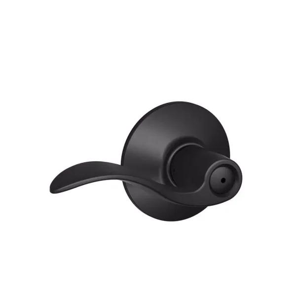 Schlage Accent Matte Black Passage Lever for Hall and Closet Doors