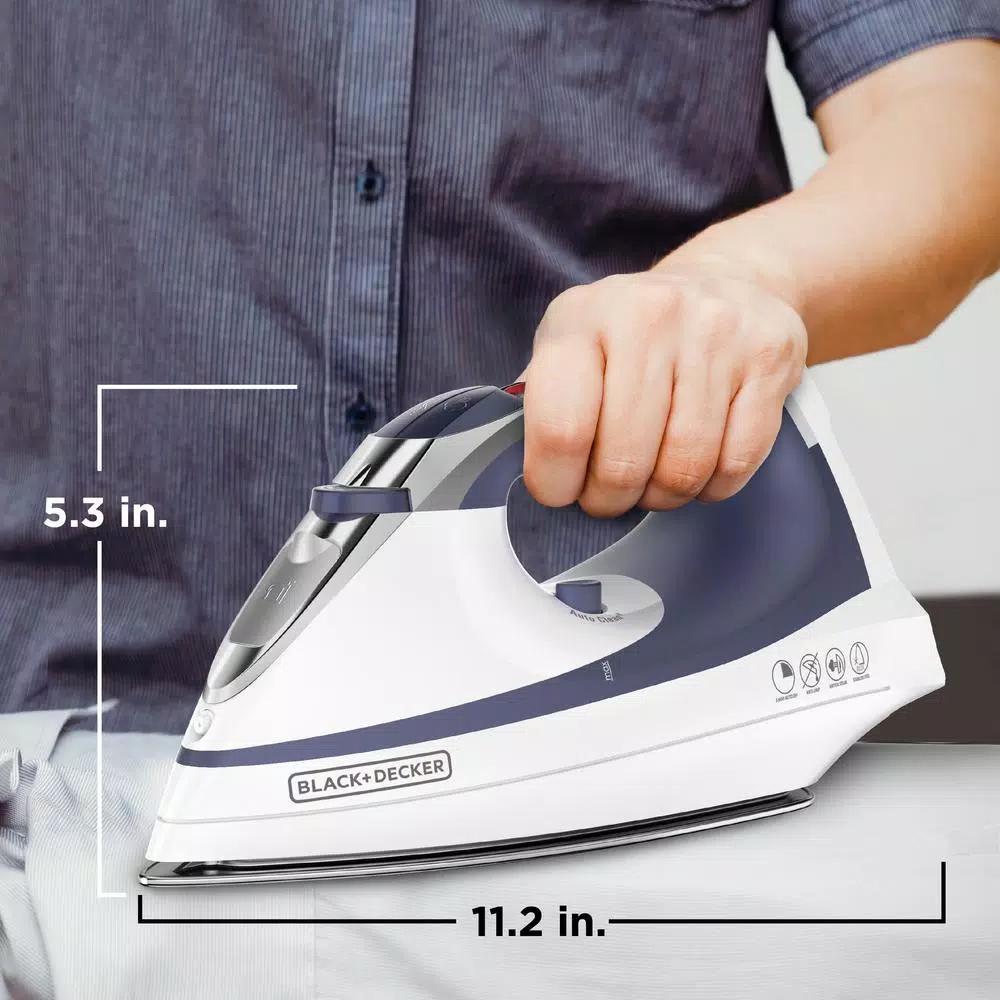 BLACK+DECKER Steam Advantage Traditional Steam Iron, 1200W, Blue