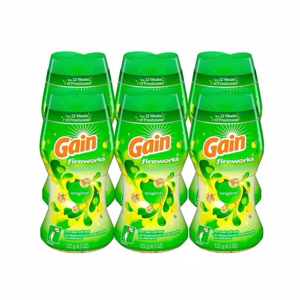 Gain Fireworks Original In-Wash Scent Booster Beads, 4.3 oz (6-Pack)