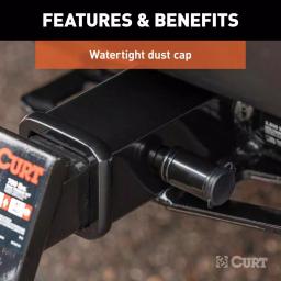 CURT 5/8" Barbell Hitch Lock for 2" Receiver, Black Steel thumbnail 5
