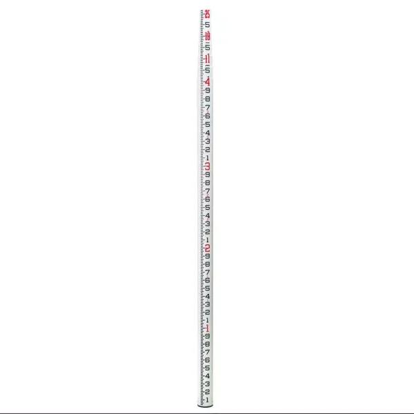 AdirPro 25 ft. Surveyor Oval Leveling Grade Rod, 10ths Scale, Fiberglass