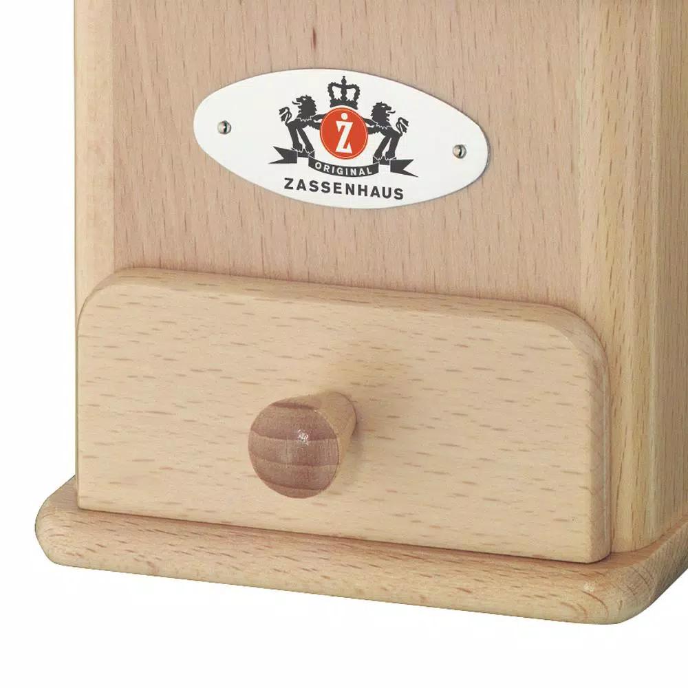 Zassenhaus Brasilia Manual Coffee Mill - Natural Beechwood with Steel Conical Burrs