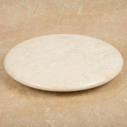 Creative Home 12 in. Natural Champagne Marble Round Cheese Board and Serving Tray thumbnail 2