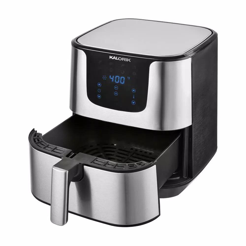 KALORIK 6 Qt. Stainless Steel Digital Air Fryer Pro XL Toaster Oven with 8 Smart Presets