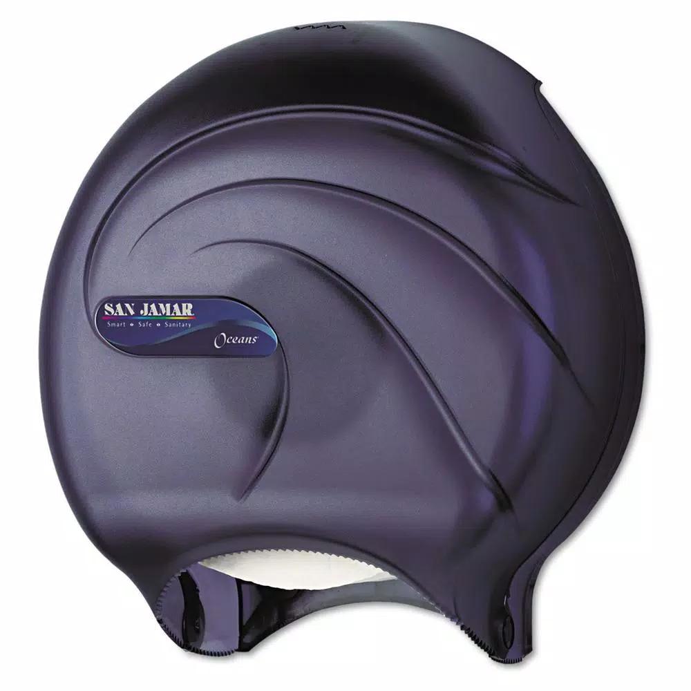 Unbranded San Jamar Black Pearl Oceans Single Jumbo Bath Tissue Dispenser