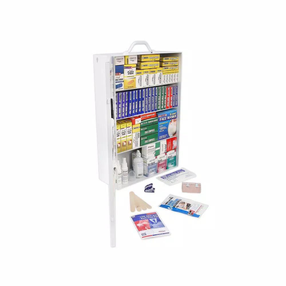 Rapid Care 1110-Piece Industrial First Aid Cabinet - 4 Shelf ANSI/OSHA Compliant