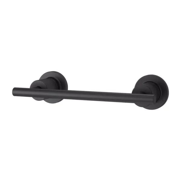Pfister Contempra Matte Black Toilet Paper Holder, Metal Wall Mount