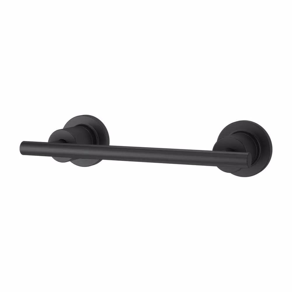 Pfister Contempra Matte Black Toilet Paper Holder, Metal Wall Mount