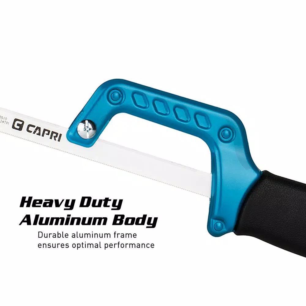 Capri Tools 12 in. Mini Hacksaw with Ergonomic Soft Handle and Bi-Metal Blade