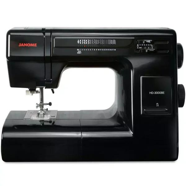 Janome HD3000BE Heavy Duty 18-Stitch Sewing Machine with Quilt Kit - Black Edition