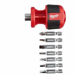 Milwaukee 2-Piece Multi-Bit Screwdriver Set: 9-in-1 Ratcheting & 8-in-1 Compact Drivers thumbnail 12