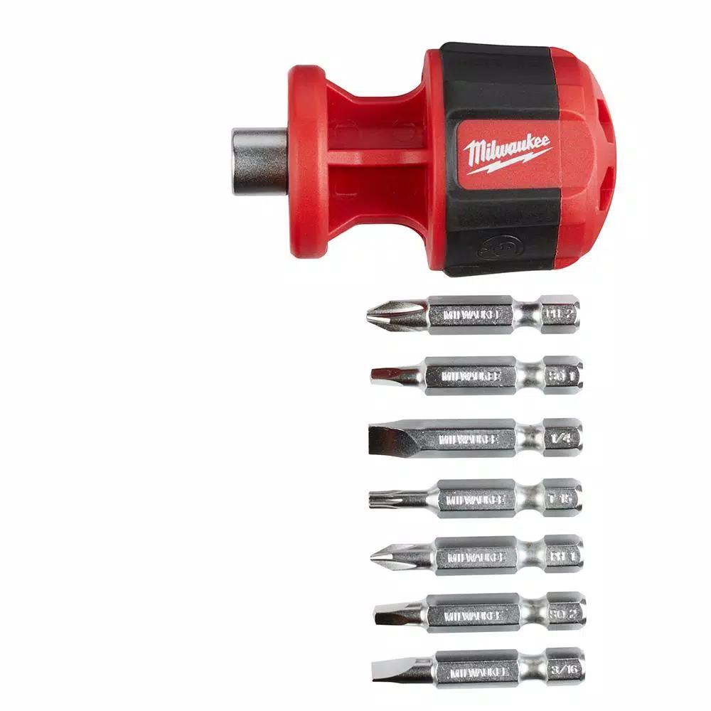 Milwaukee 2-Piece Multi-Bit Screwdriver Set: 9-in-1 Ratcheting & 8-in-1 Compact Drivers
