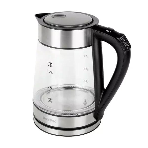 KALORIK 1.7L Rapid Boil Digital Electric Glass Kettle, 1750W, 5 Temperature Settings
