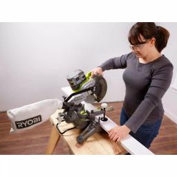 RYOBI ONE+ 18V Cordless 7-1/4 in. Compound Miter Saw Kit with (2) 3.0 Ah LITHIUM+ HP Batteries and Dual Chemistry Charger thumbnail 8