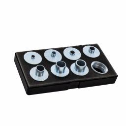 Milescraft Metal Router Bushing Set - 10-Piece Template Guide Set with Storage Case thumbnail 1