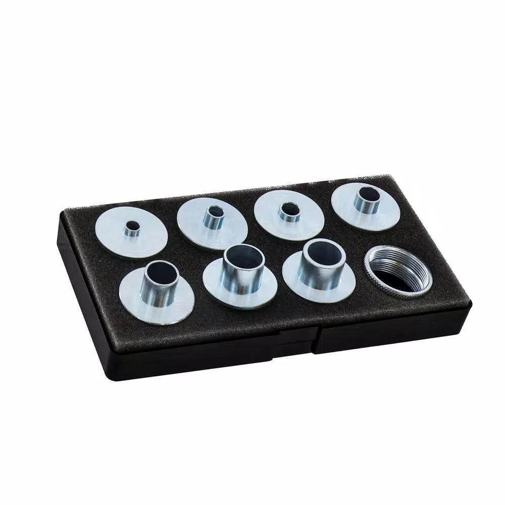 Milescraft Metal Router Bushing Set - 10-Piece Template Guide Set with Storage Case