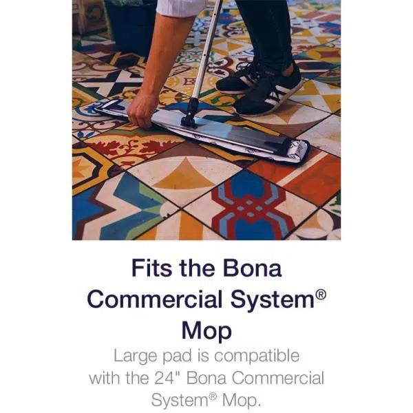 Bona 24 in. Commercial System Microfiber Wet Cleaning Pad