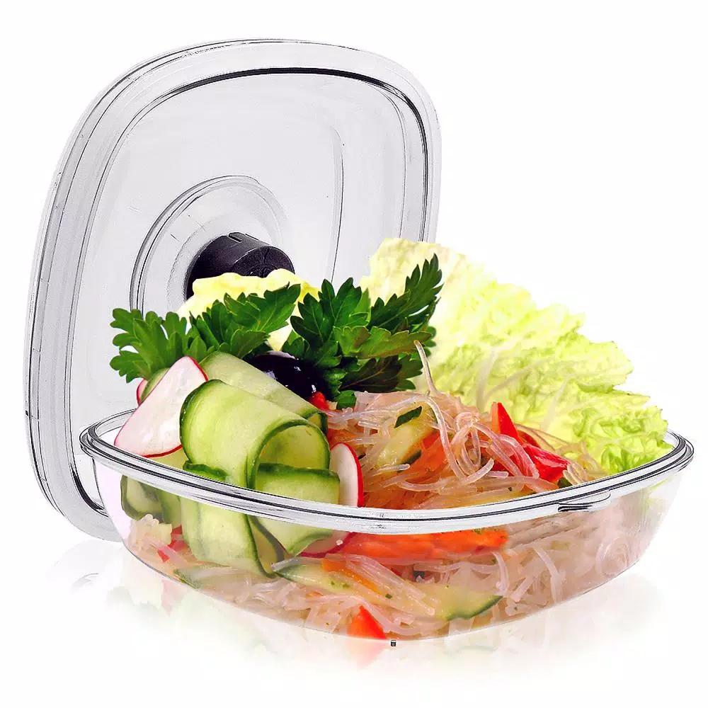 NutriChef 1L Vacuum Sealer Food Storage Container, White Air Sealing Canister Accessory